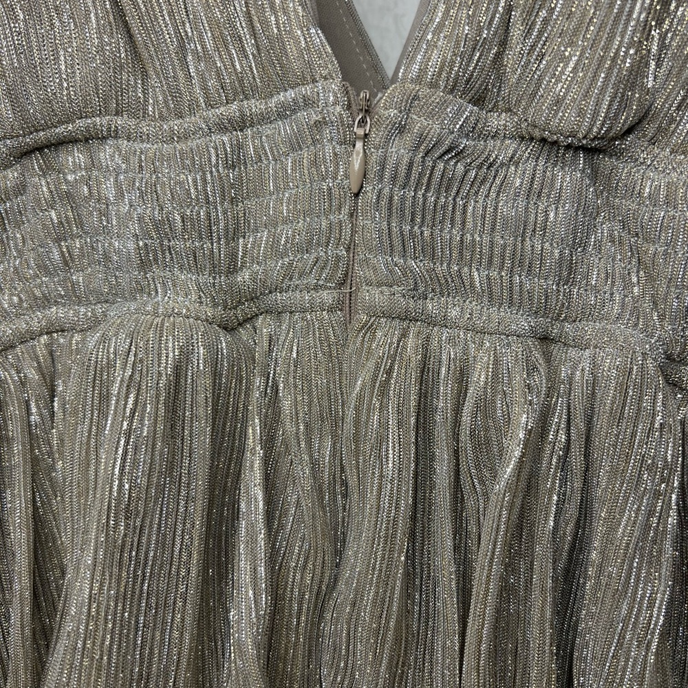 Mable Gold Metallic Ruffle Dress - Picture 7 of 9